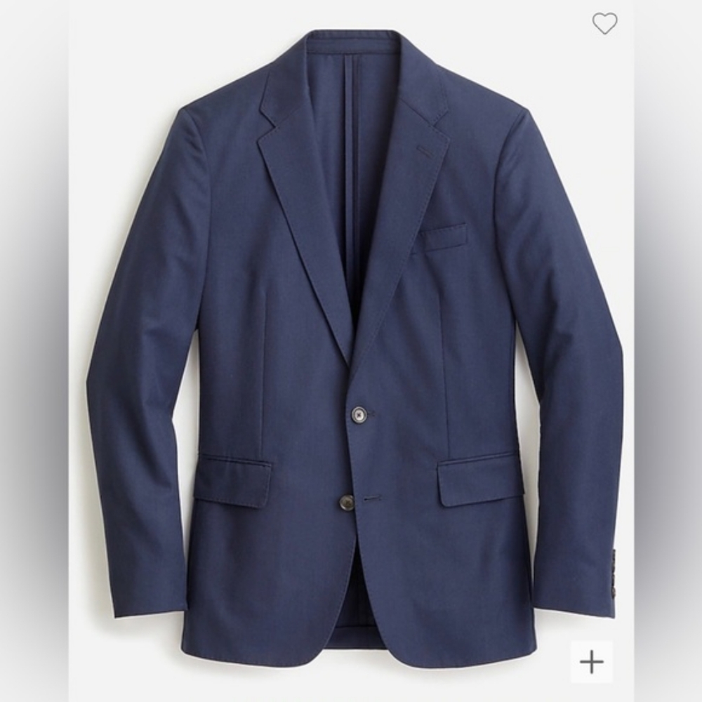 New J.Crew sz 38R Navy Blue Ludlow Slim-fit Unstructured Jacket Blazer J4153 NWT